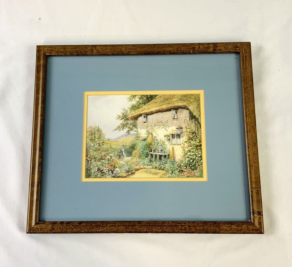 Vtg Arthur Wilkinson English Cottage Garden Framed Print Cottagecore